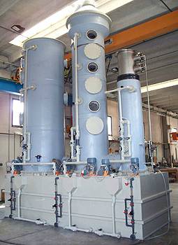 Scrubber vertical con venturi integrado - Depuración aire Scrubber vertical con venturi integrado - Depuración aire